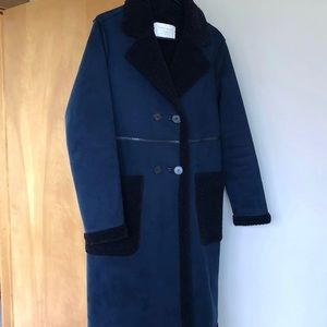 Blue Suede Zara Coat
